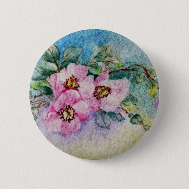 Flowers 6 Cm Round Badge (Front)