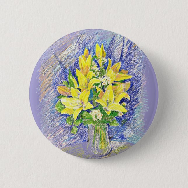 Flowers 6 Cm Round Badge (Front)