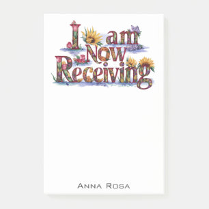 *~* Flowers 7 I AM NOW RECEIVING AP85 Manifesting Post-it Notes