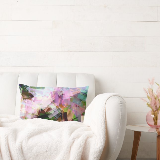 FLOWERS ABSTRACT LUMBAR CUSHION (Couch)