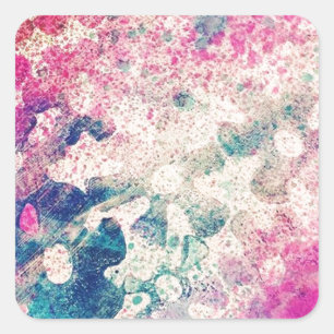 Flowers Abstract Square Sticker