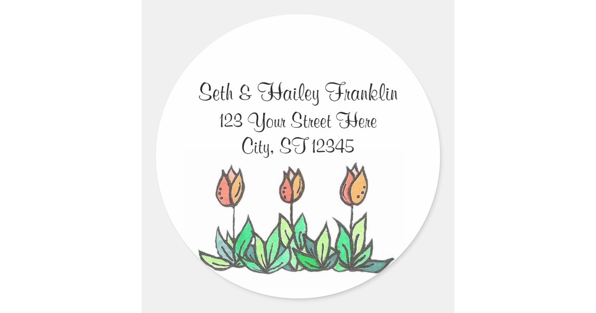 Flowers Address Labels Zazzle.co.uk