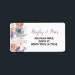 Flowers Address Labels Stickers Purple Wedding<br><div class="desc">Peach Purple Cream Watercolor Pastel Flowers Stickers Address Labels - Perfect for weddings or other occasions.</div>