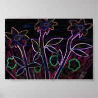 Flowers Aglow Poster