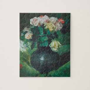 Flowers (aka Roses) by William Merritt Chase Jigsaw Puzzle