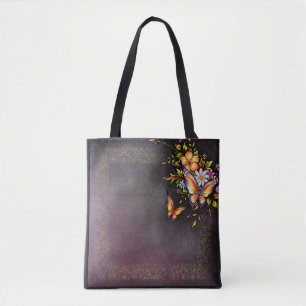 Flowers All-Over-Print Tote Bag, Medium Bag