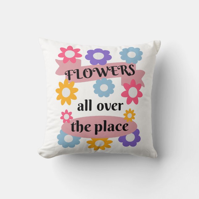 Flowers all over the place cushion (Front)