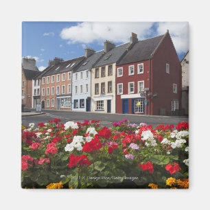 Flowers Along A Street In A Residential Area Magnet