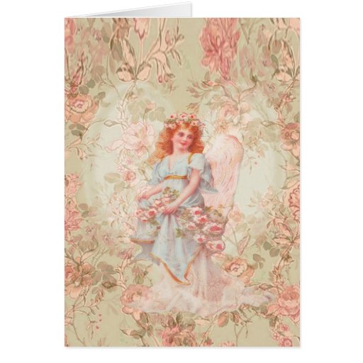 Image of Flowers and Angel Vintage Collage