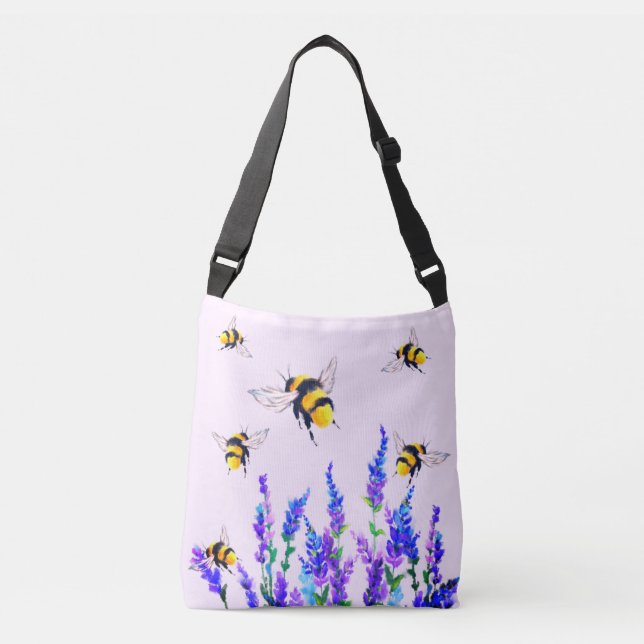 Flowers and Bees Crossbody Bag Spring (Front)