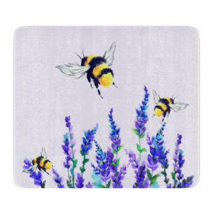Flowers and Bees Cutting Board Spring