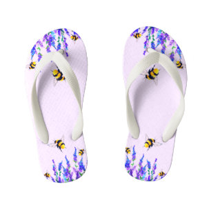 Flowers and Bees Flip Flops