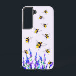 Flowers and Bees Flying Samsung Galaxy Case Gift<br><div class="desc">Beautiful Spring Flowers and Bees Flying - Drawing Nature Sweet Honey Bee - Choose / Add Your Favourite Text / Colour - Make Your Unique Gift - Resize and move or remove and add elements / image with customisation tool ! - Drawing and Design by MIGNED. You can also transfer...</div>