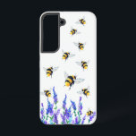 Flowers and Bees Flying Samsung Galaxy Case<br><div class="desc">Beautiful Spring Flowers and Bees Flying - Drawing Nature Sweet Honey Bee - Choose / Add Your Favourite Text / Colour - Make Your Unique Gift - Resize and move or remove and add elements / image with customisation tool ! - Drawing and Design by MIGNED. You can also transfer...</div>