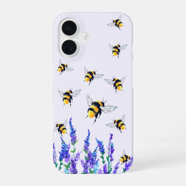 Flowers and Bees iPhone Case (Back)
