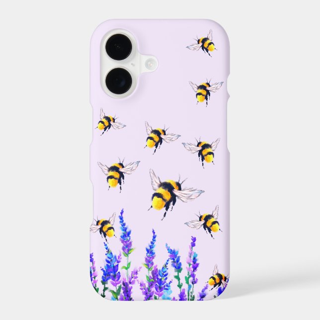 Flowers and Bees iPhone Case (Back)
