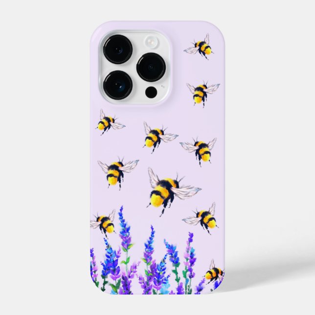 Flowers and Bees iPhone Case (Back)
