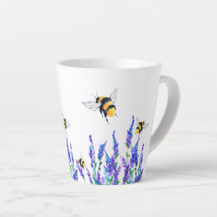 Flowers and Bees Latte Mug