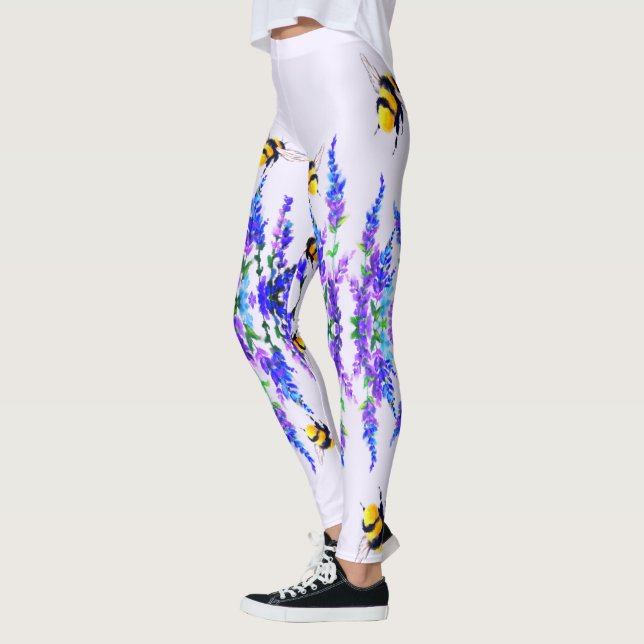 Flowers and Bees Leggings Spring Joy (Left)