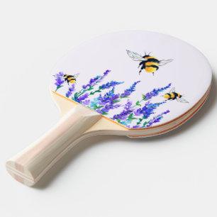 Flowers and Bees Ping Pong Paddle