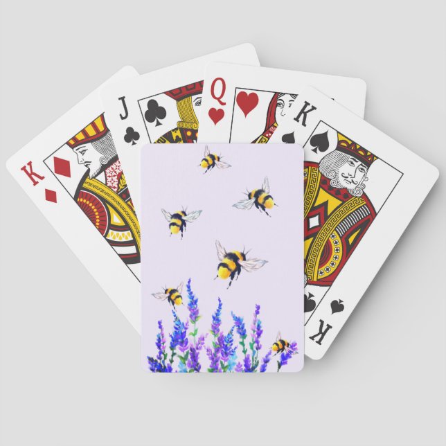 Flowers and Bees Playing Cards (Back)