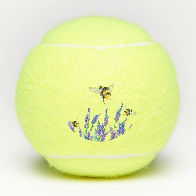 Flowers and Bees Tennis Balls (Front)