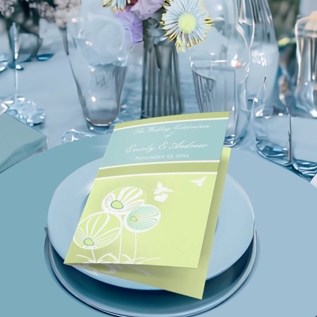 Flowers and Bees Wedding Program (Creator Uploaded)