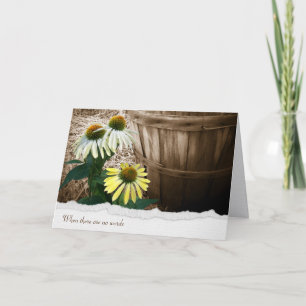 Flowers and Bushel Basket Sympathy Card