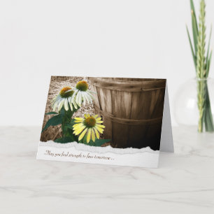 Flowers and Bushel Basket Sympathy Card