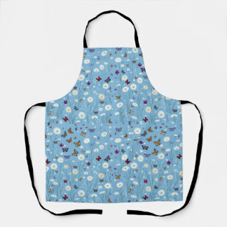 Flowers and butterflies apron