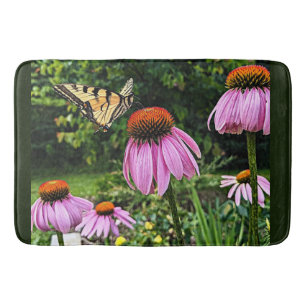 FLOWERS AND BUTTERFLIES BATH MAT