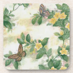 Flowers And Butterflies Coasters