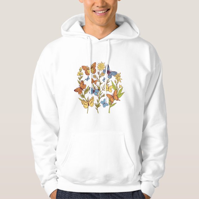 Flowers and Butterflies Hoodie (Front)