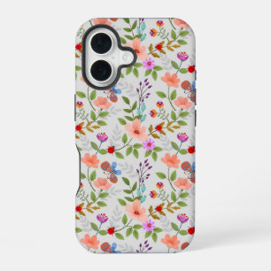 Flowers And Butterflies iPhone 16 Case