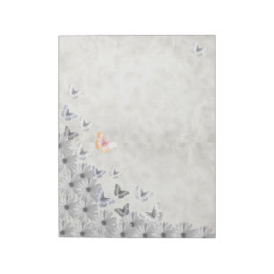 Flowers and Butterflies Notepad