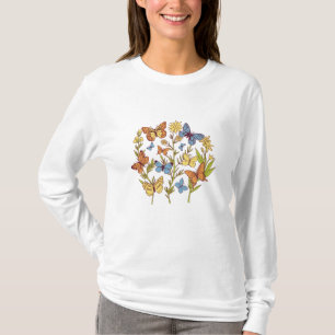 Flowers and Butterflies T-Shirt