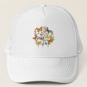 Flowers and Butterflies Trucker Hat