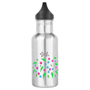 Flowers and Butterflies Water Bottles