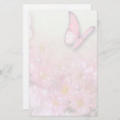 Flowers and Butterfly Stationery (Front/Back)