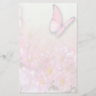 Flowers and Butterfly Stationery