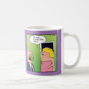 Flowers and Candy Romantic Cartoon Coffee Mug