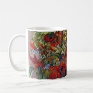 Flowers and Cats by Gauguin, Vintage Fine Art Coffee Mug