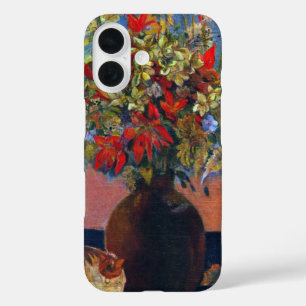 Flowers and Cats by Paul Gauguin, Vintage Fine Art iPhone 16 Case