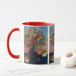 Flowers and Cats by Paul Gauguin, Vintage Fine Art Mug