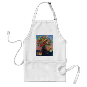 Flowers and Cats by Paul Gauguin, Vintage Fine Art Standard Apron