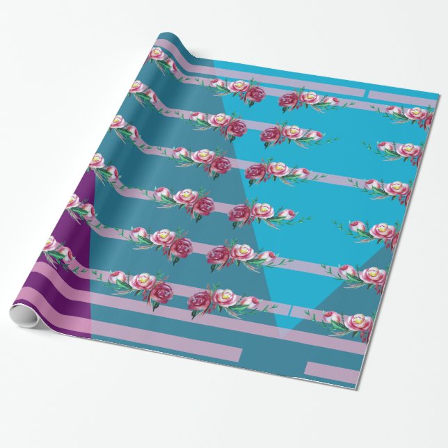 Flowers and colors Wrapping Paper (Unrolled)