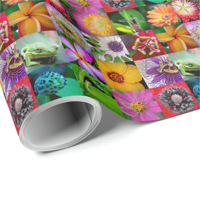 Flowers and Creatures Wrapping Paper (Roll Corner)