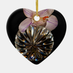 Flowers and Crystal Ceramic Tree Decoration