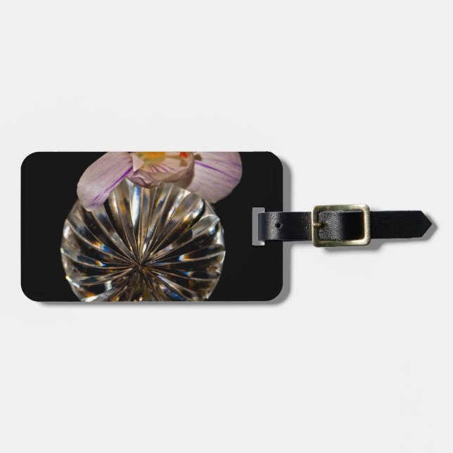 Flowers and Crystal Luggage Tag (Front Horizontal)