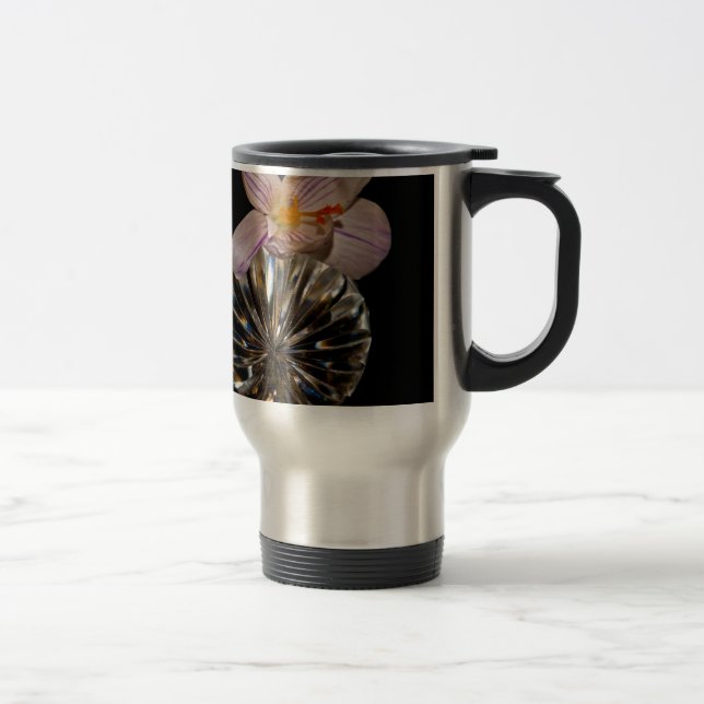 Flowers and Crystal Travel Mug (Right)